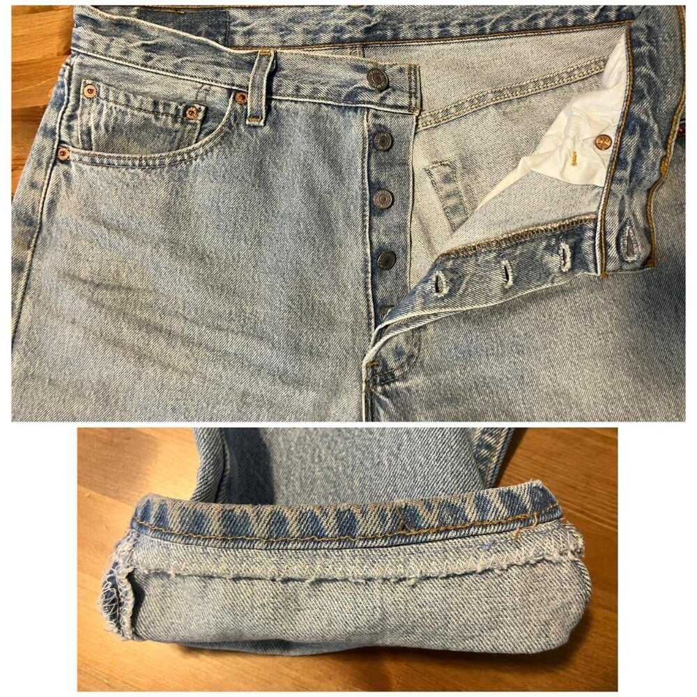 Unisex Vintage Made in the USA Levi's 501s (button fly) - Picture 4 of 6